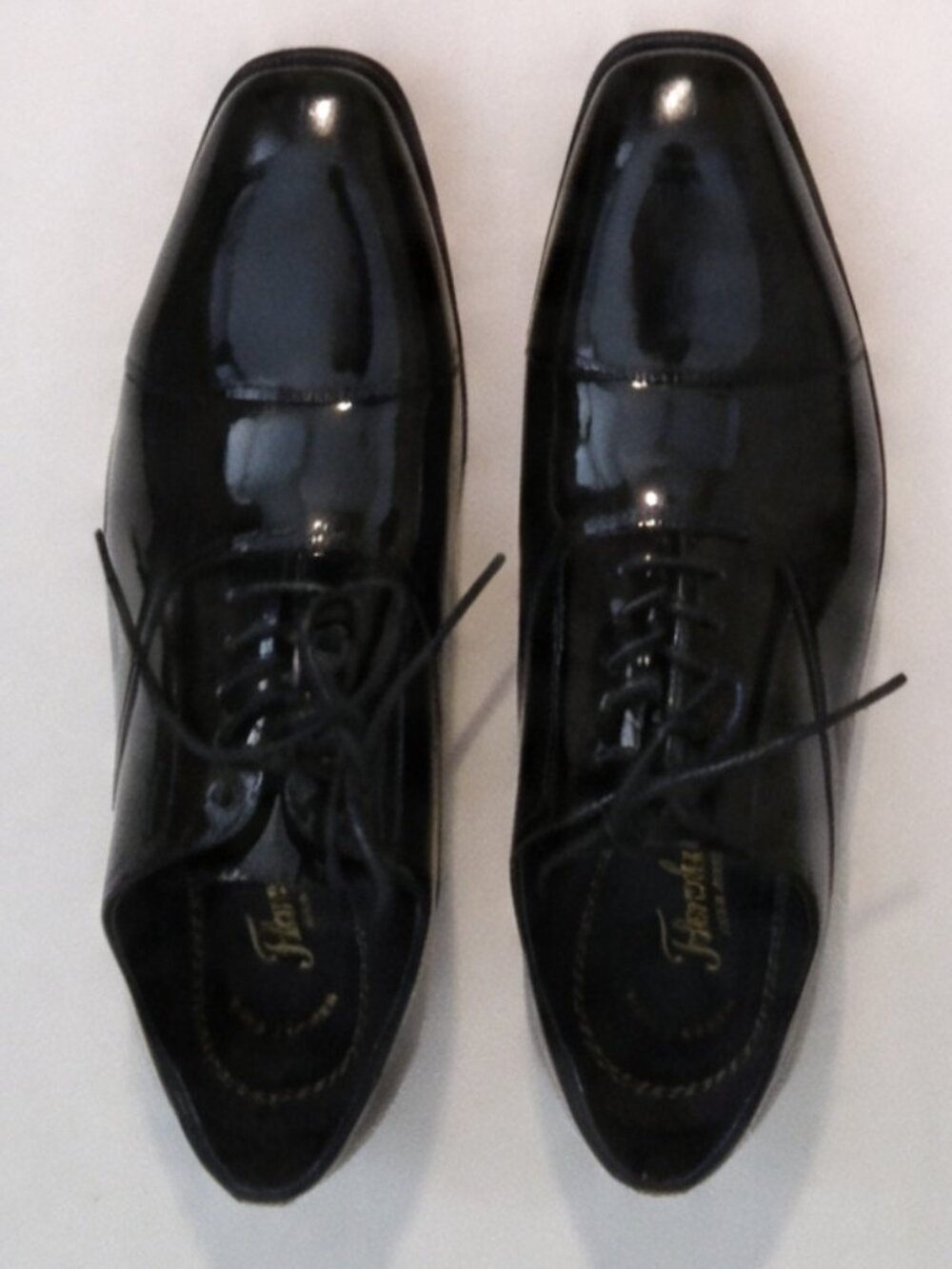 Florsheim Tux Cap Toe Formal Oxford Shoes Patent Leather Black New 12 3E